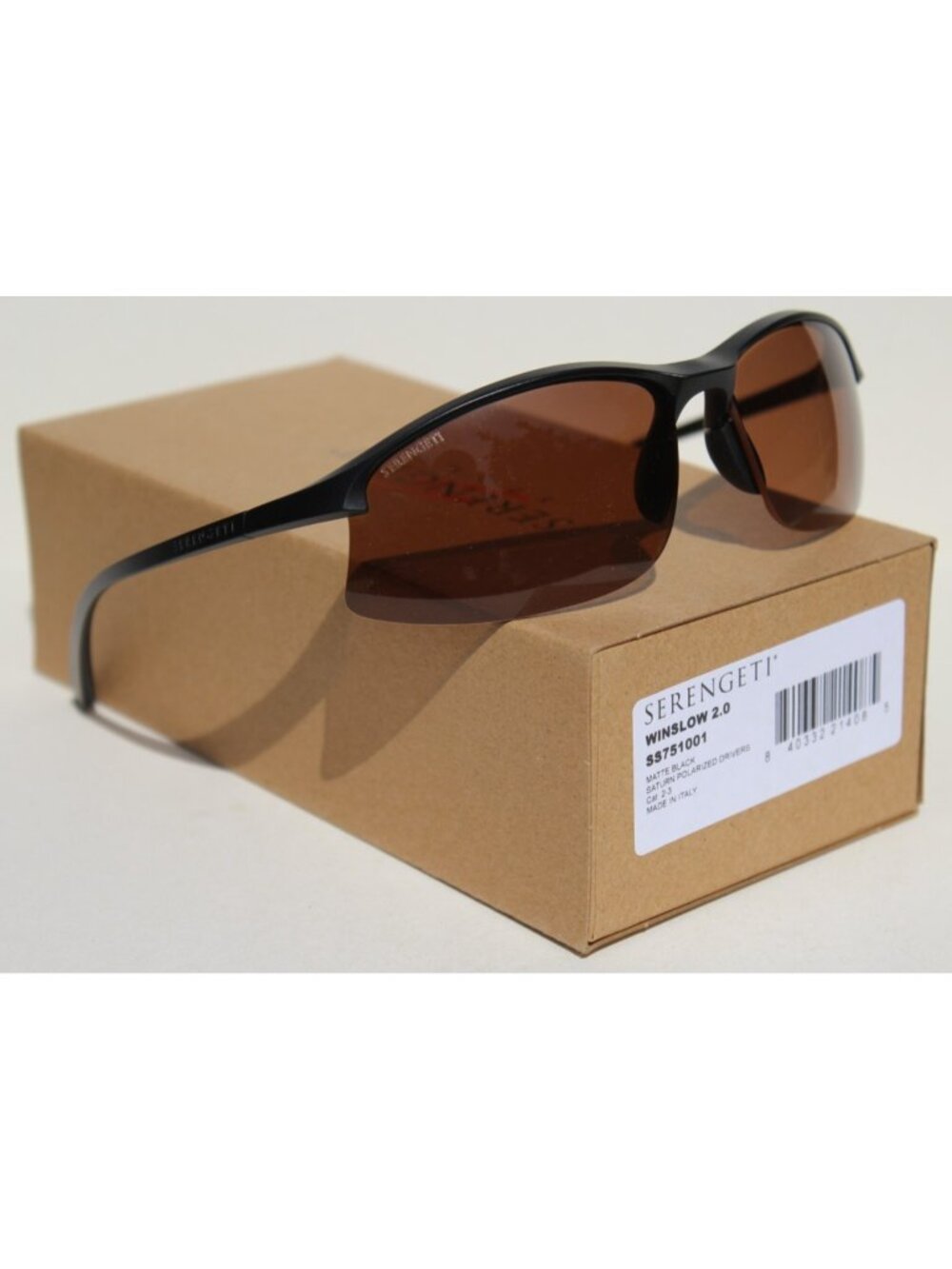 SERENGETI Winslow 2.0 POLARIZED Sunglasses Black/Saturn Drivers SS751001 Italy